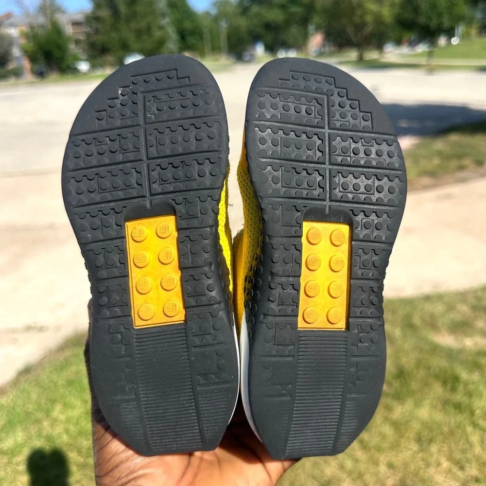 Adidas x LEGO Sport Toddler Boy Shoes Size 10 Yellow Black Sneakers